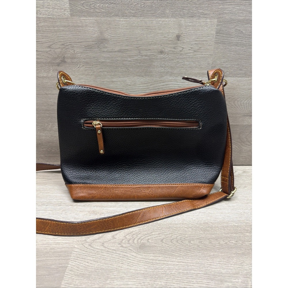 B.O.C. Born Concept B.Ø.C. Pebbled Black Vegan Leather Shoulder Bag - Picture 2 of 14